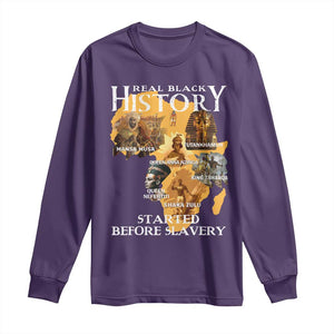 Black History Long Sleeve Shirt Didnt Start With Slavery TS10 Purple Print Your Wear