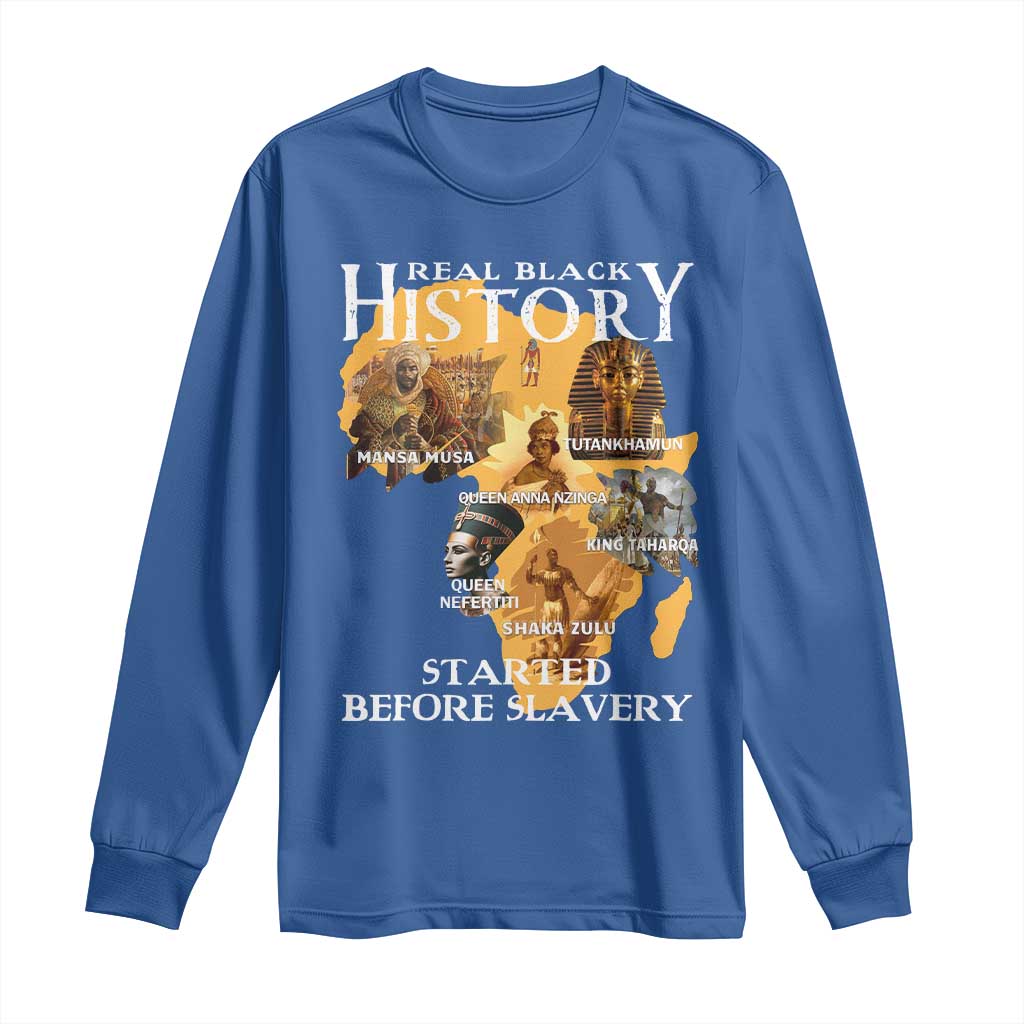 Black History Long Sleeve Shirt Didnt Start With Slavery TS10 Royal Blue Print Your Wear