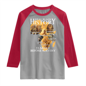 Black History Raglan Shirt Didnt Start With Slavery TS10 Sport Gray Red Print Your Wear
