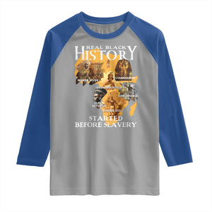 Black History Raglan Shirt Didnt Start With Slavery TS10 Sport Gray Royal Print Your Wear