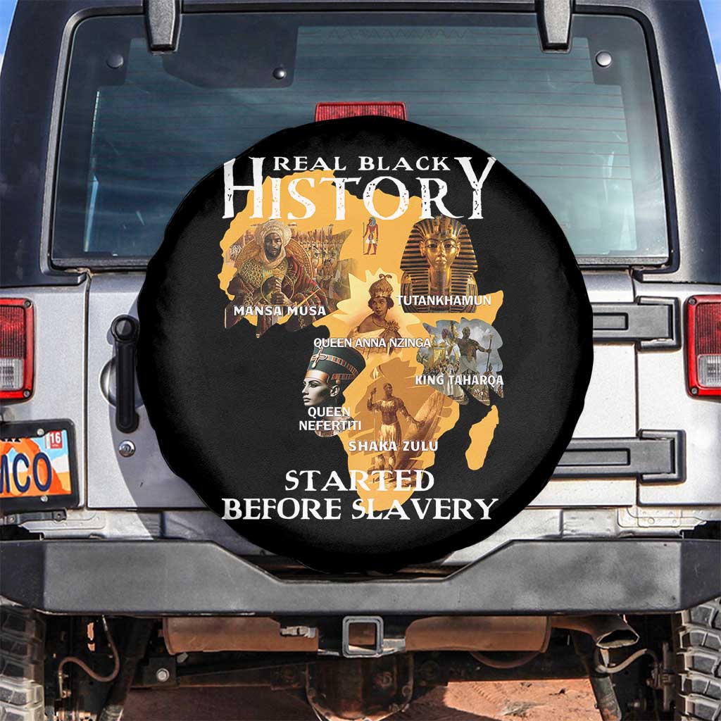 Black History Spare Tire Cover Didnt Start With Slavery TS10 No hole Black Print Your Wear