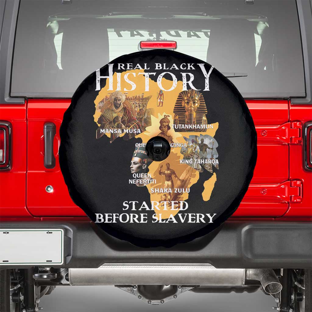 Black History Spare Tire Cover Didnt Start With Slavery TS10 Black Print Your Wear