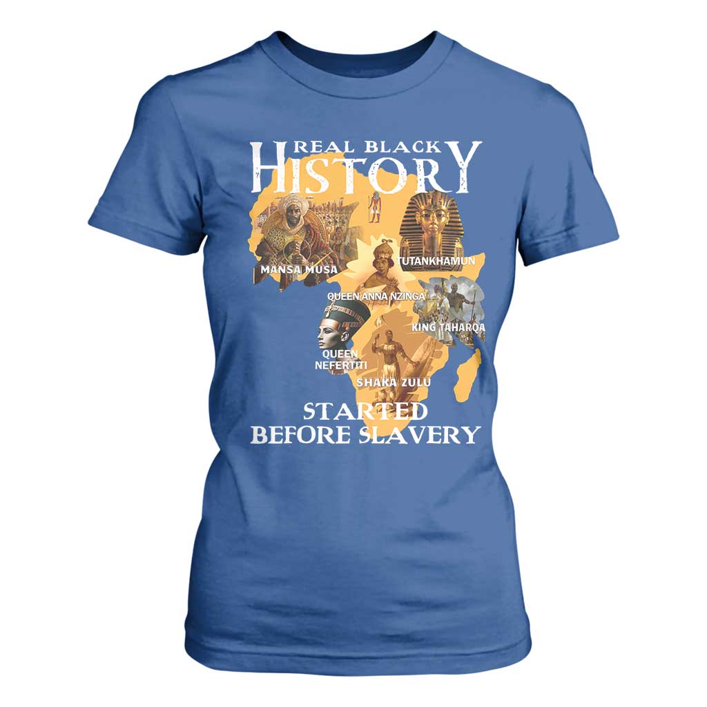 Black History T Shirt For Women Didnt Start With Slavery TS10 Royal Blue Print Your Wear