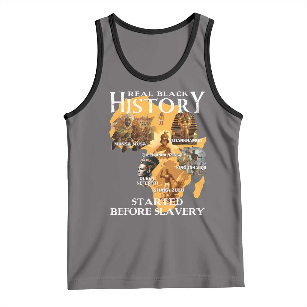 Black History Tank Top Didnt Start With Slavery TS10 Deep Heather Black Print Your Wear