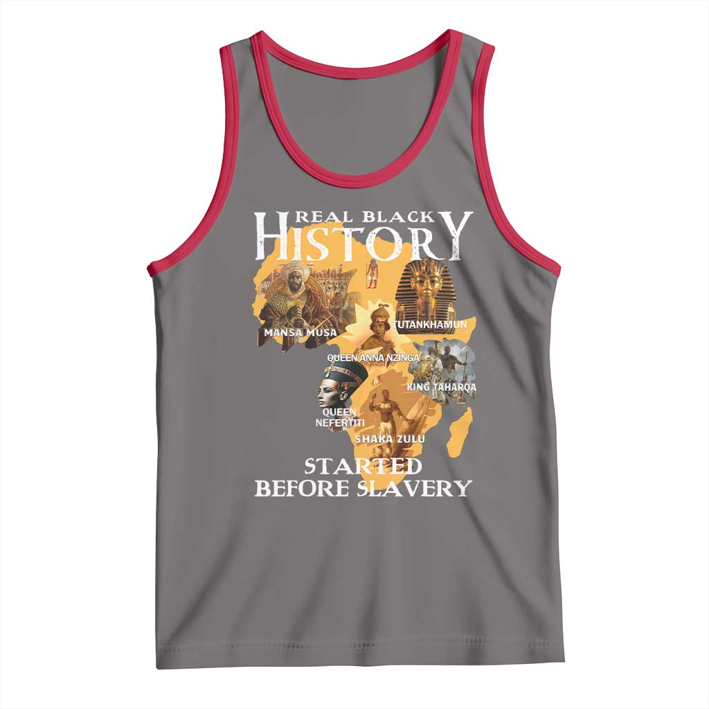 Black History Tank Top Didnt Start With Slavery TS10 Deep Heather Red Print Your Wear