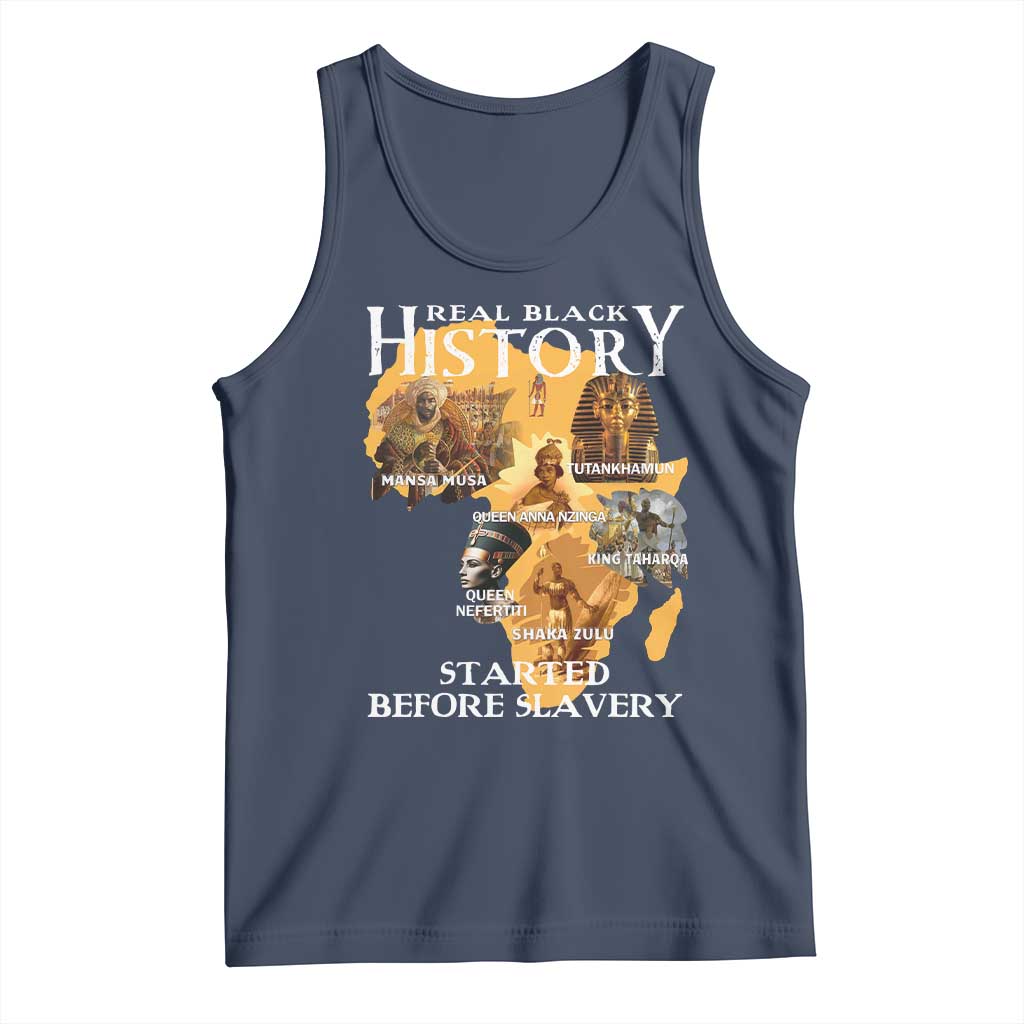 Black History Tank Top Didnt Start With Slavery TS10 Navy Print Your Wear