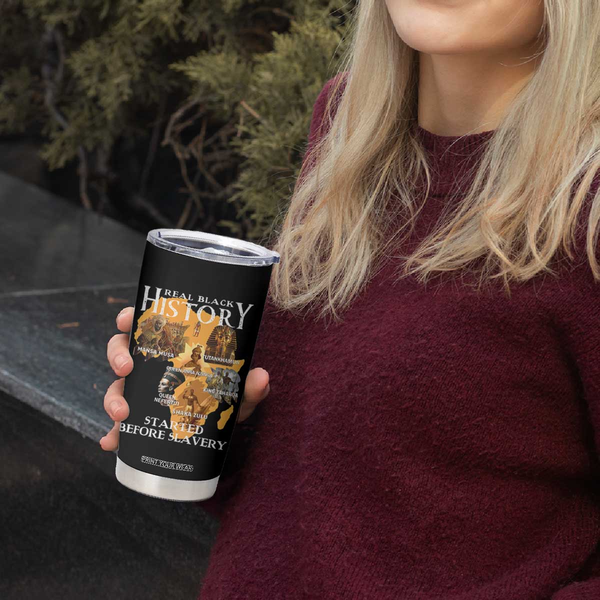 Black History Tumbler Cup Didnt Start With Slavery TS10 Print Your Wear