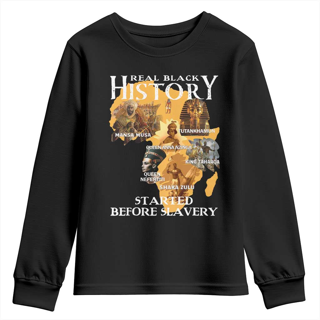 Black History Youth Sweatshirt Didnt Start With Slavery TS10 Black Print Your Wear