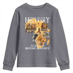 Black History Youth Sweatshirt Didnt Start With Slavery TS10 Charcoal Print Your Wear