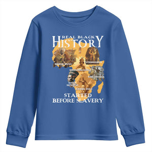 Black History Youth Sweatshirt Didnt Start With Slavery TS10 Royal Blue Print Your Wear