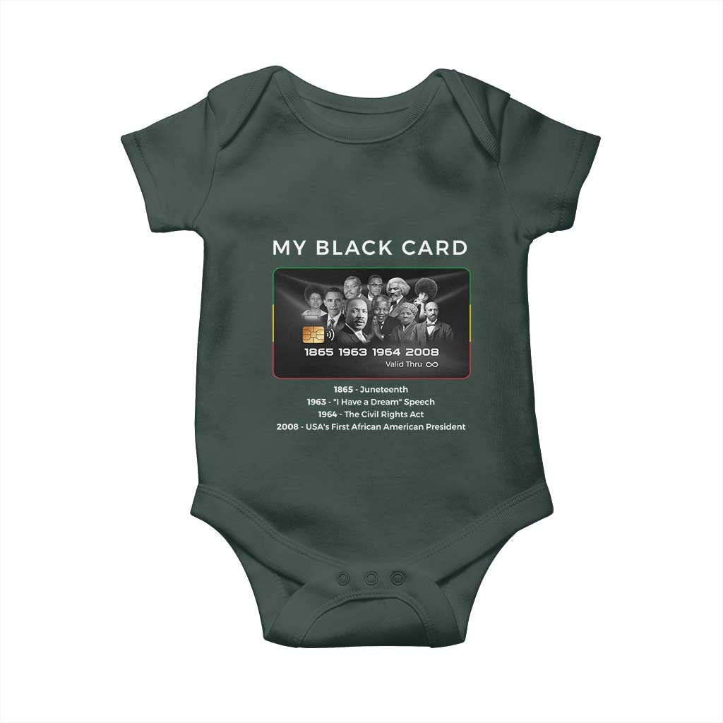 My Black Card Baby Onesie African American Civil Rights Leaders Black History TS10 Print Your Wear