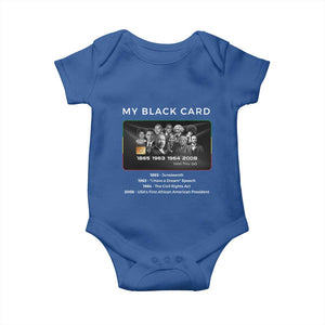 My Black Card Baby Onesie African American Civil Rights Leaders Black History TS10 Royal Blue Print Your Wear