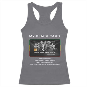 My Black Card Racerback Tank Top African American Civil Rights Leaders Black History TS10 Charcoal Print Your Wear