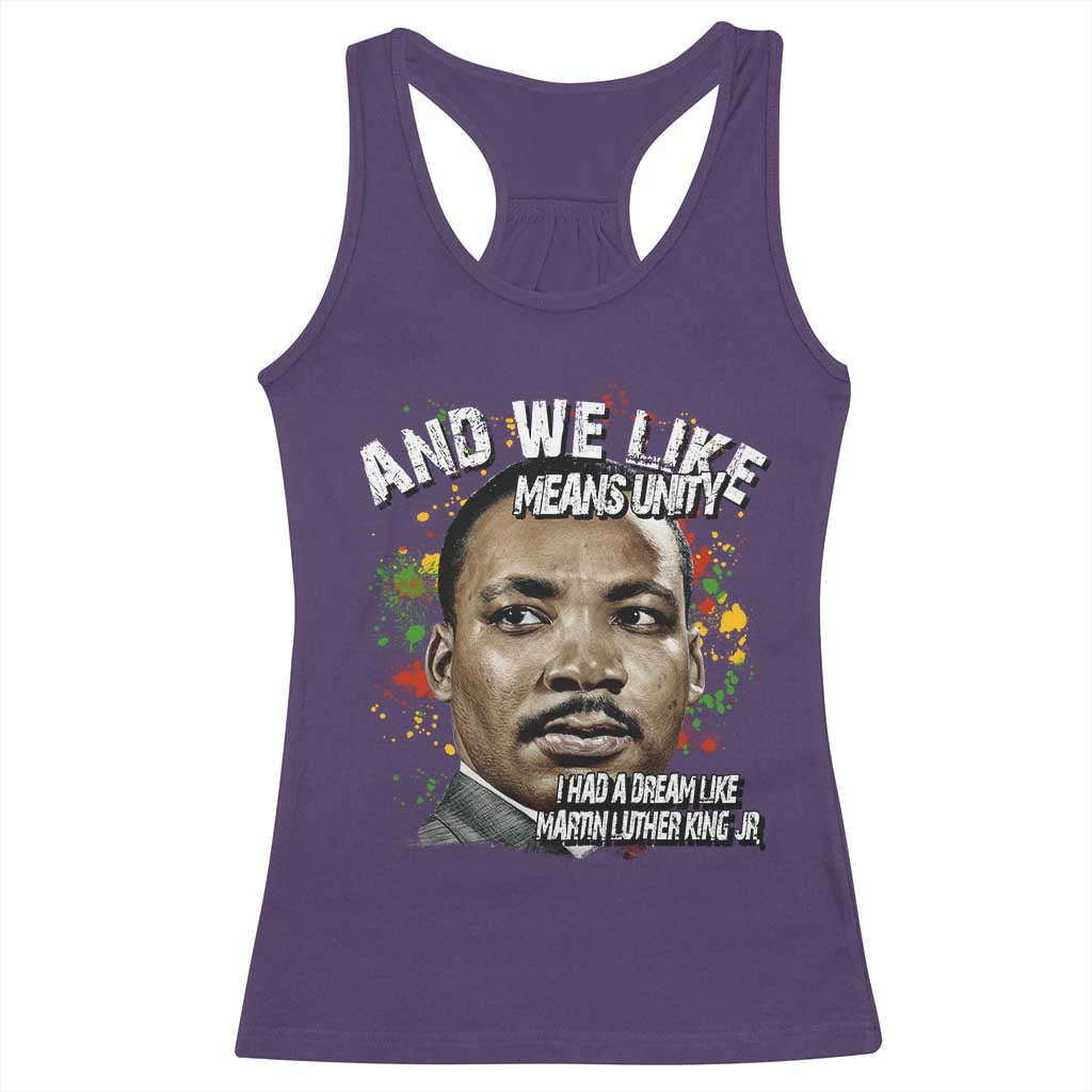 I Had A Dream Like Martin Luther King Racerback Tank Top TS10 Purple Print Your Wear