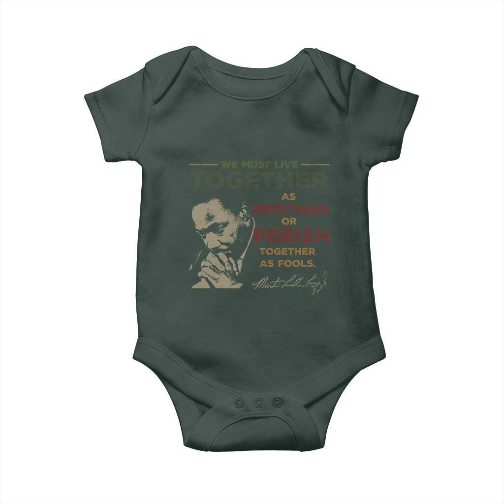 Martin Luther King Jr. Baby Onesie Live Together MLK Day Black History Month TS10 Print Your Wear