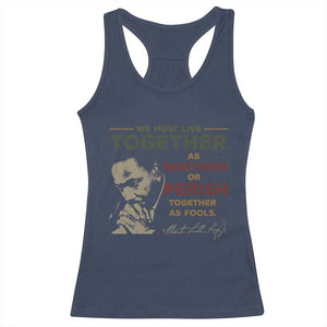 Martin Luther King Jr. Racerback Tank Top Live Together MLK Day Black History Month TS10 Navy Print Your Wear