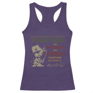 Martin Luther King Jr. Racerback Tank Top Live Together MLK Day Black History Month TS10 Purple Print Your Wear