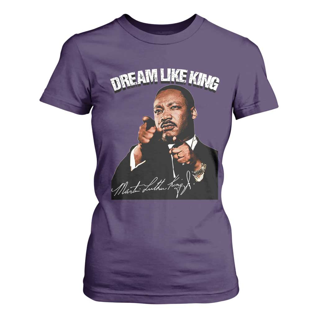 Martin Luther King Jr. T Shirt For Women Dream Like King MLK Day Black History Month TS10 Purple Print Your Wear