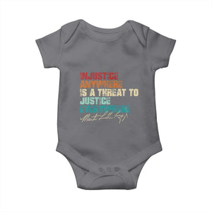 Martin Luther King Jr. Baby Onesie Vintage Inspirational Quote MLK Day Black History Month TS10 Charcoal Print Your Wear
