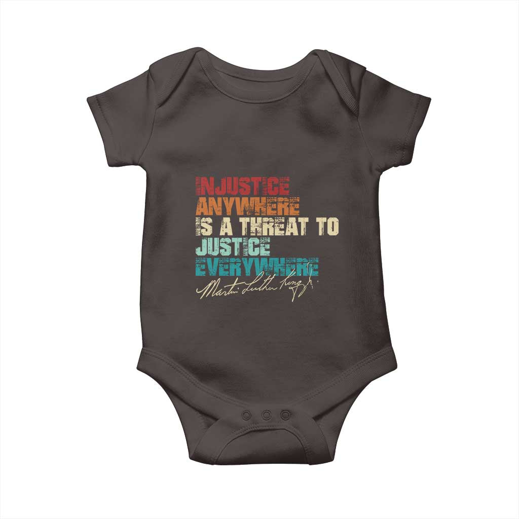 Martin Luther King Jr. Baby Onesie Vintage Inspirational Quote MLK Day Black History Month TS10 Dark Chocolate Print Your Wear
