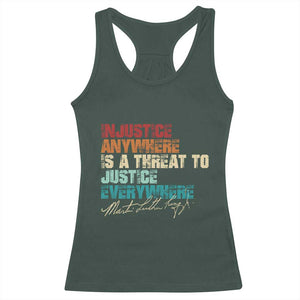 Martin Luther King Jr. Racerback Tank Top Vintage Inspirational Quote MLK Day Black History Month TS10 Dark Forest Green Print Your Wear