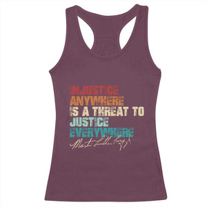 Martin Luther King Jr. Racerback Tank Top Vintage Inspirational Quote MLK Day Black History Month TS10 Maroon Print Your Wear