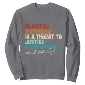 Martin Luther King Jr. Sweatshirt Vintage Inspirational Quote MLK Day Black History Month TS10 Charcoal Print Your Wear