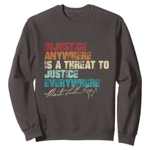 Martin Luther King Jr. Sweatshirt Vintage Inspirational Quote MLK Day Black History Month TS10 Dark Chocolate Print Your Wear