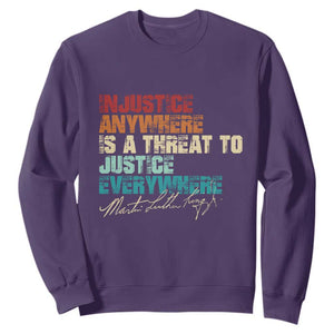 Martin Luther King Jr. Sweatshirt Vintage Inspirational Quote MLK Day Black History Month TS10 Purple Print Your Wear