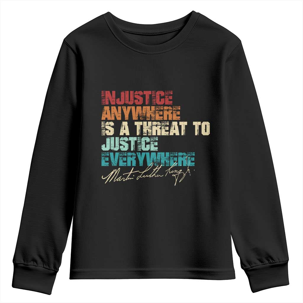 Martin Luther King Jr. Youth Sweatshirt Vintage Inspirational Quote MLK Day Black History Month TS10 Black Print Your Wear