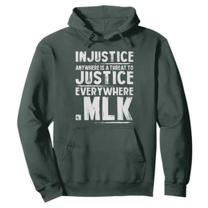 Martin Luther King Jr. Hoodie Inspirational Quote MLK Day Black History Month TS10 Dark Forest Green Print Your Wear