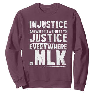 Martin Luther King Jr. Sweatshirt Inspirational Quote MLK Day Black History Month TS10 Maroon Print Your Wear