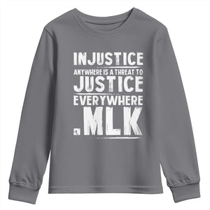 Martin Luther King Jr. Youth Sweatshirt Inspirational Quote MLK Day Black History Month TS10 Charcoal Print Your Wear
