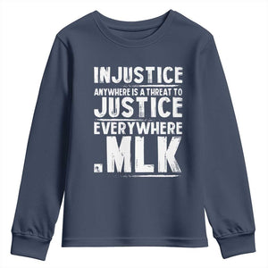 Martin Luther King Jr. Youth Sweatshirt Inspirational Quote MLK Day Black History Month TS10 Navy Print Your Wear