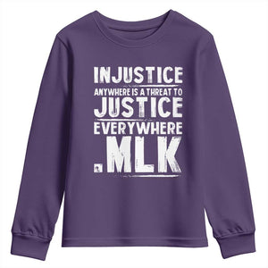 Martin Luther King Jr. Youth Sweatshirt Inspirational Quote MLK Day Black History Month TS10 Purple Print Your Wear