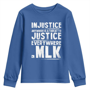 Martin Luther King Jr. Youth Sweatshirt Inspirational Quote MLK Day Black History Month TS10 Royal Blue Print Your Wear