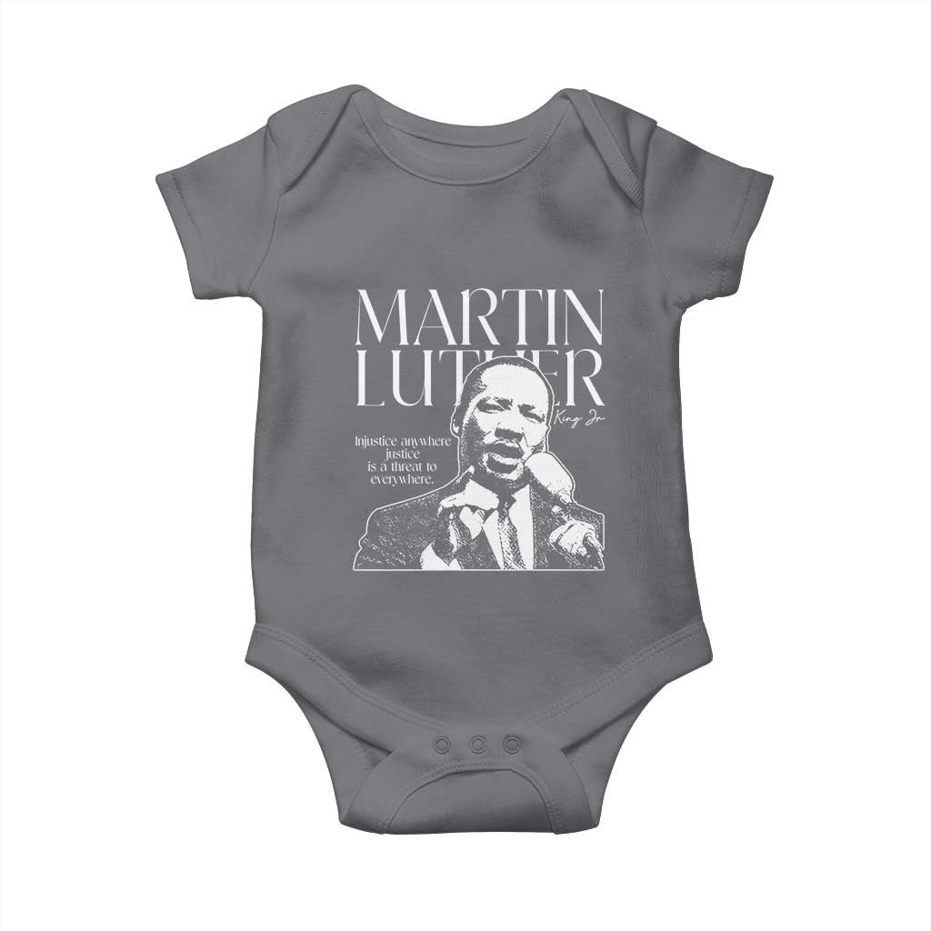 Martin Luther King Jr. Baby Onesie MLK Day Black History Month Inspirational Quote TS10 Charcoal Print Your Wear