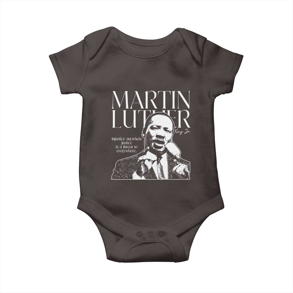 Martin Luther King Jr. Baby Onesie MLK Day Black History Month Inspirational Quote TS10 Dark Chocolate Print Your Wear