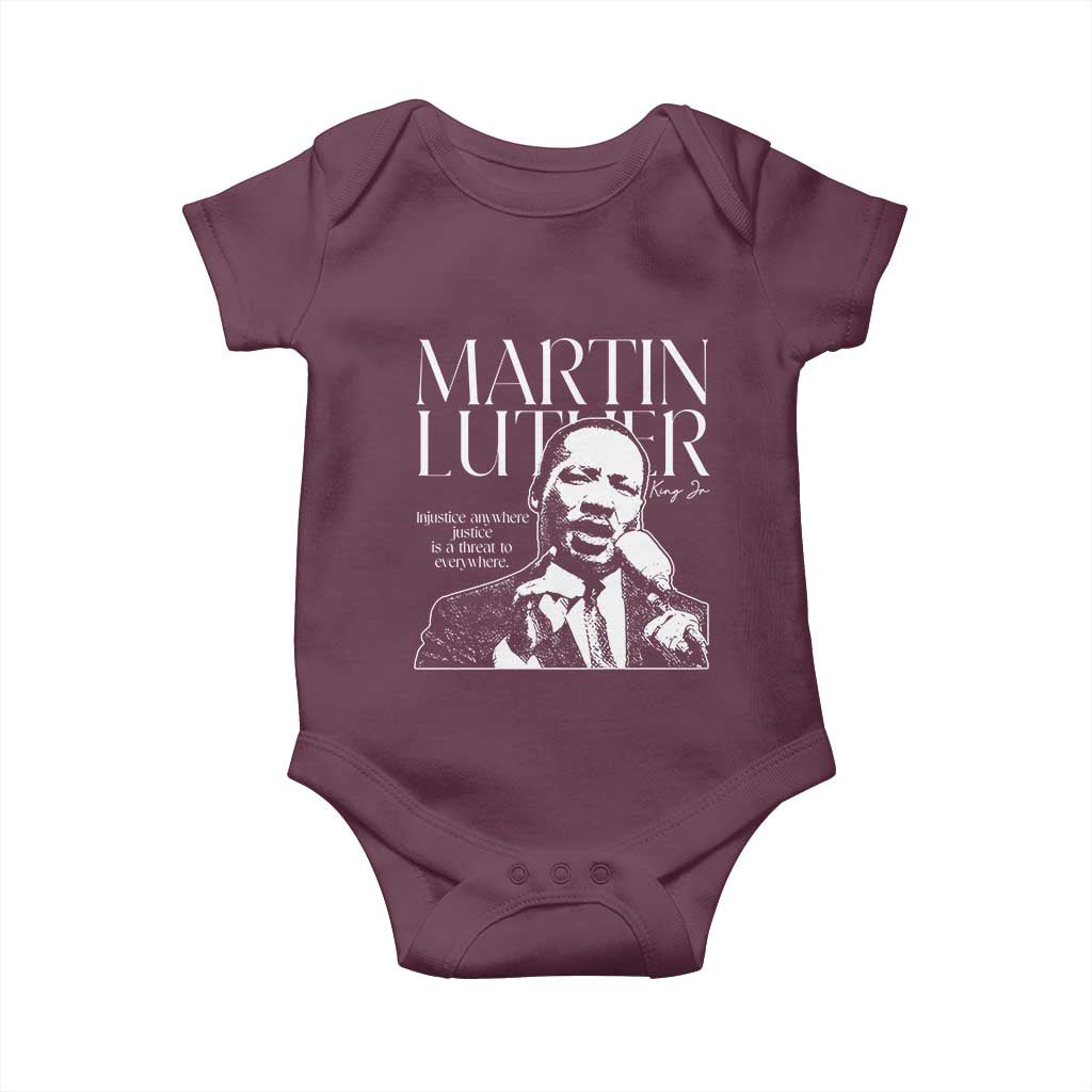Martin Luther King Jr. Baby Onesie MLK Day Black History Month Inspirational Quote TS10 Maroon Print Your Wear