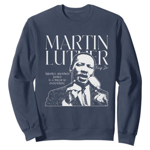 Martin Luther King Jr. Sweatshirt MLK Day Black History Month Inspirational Quote TS10 Navy Print Your Wear