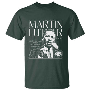 Martin Luther King Jr. T Shirt MLK Day Black History Month Inspirational Quote TS10 Dark Forest Green Print Your Wear