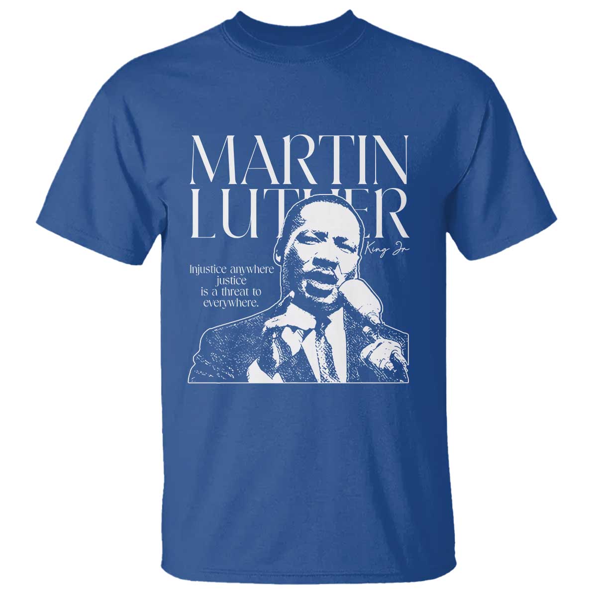 Martin Luther King Jr. T Shirt MLK Day Black History Month Inspirational Quote TS10 Royal Blue Print Your Wear
