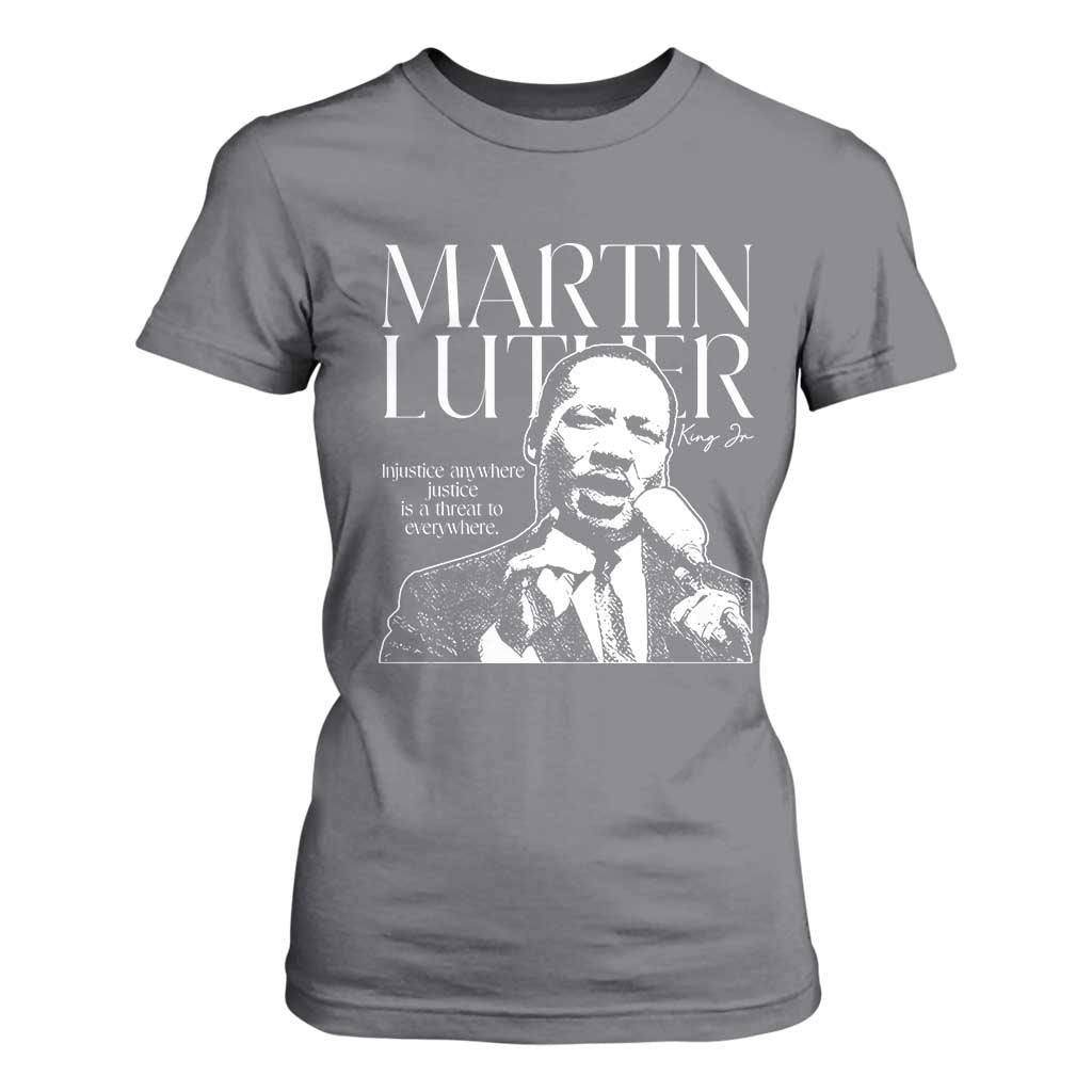 Martin Luther King Jr. T Shirt For Women MLK Day Black History Month Inspirational Quote TS10 Charcoal Print Your Wear