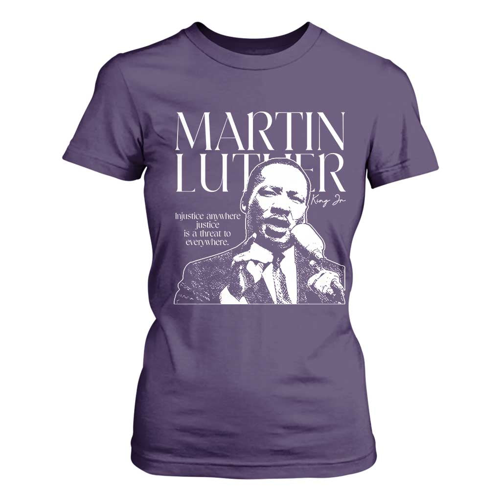 Martin Luther King Jr. T Shirt For Women MLK Day Black History Month Inspirational Quote TS10 Purple Print Your Wear