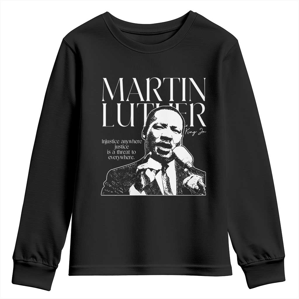 Martin Luther King Jr. Youth Sweatshirt MLK Day Black History Month Inspirational Quote TS10 Black Print Your Wear