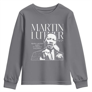 Martin Luther King Jr. Youth Sweatshirt MLK Day Black History Month Inspirational Quote TS10 Charcoal Print Your Wear