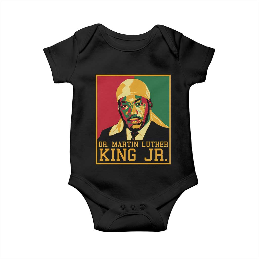 Martin Luther King Baby Onesie Retro MLK Day TS10 Black Print Your Wear