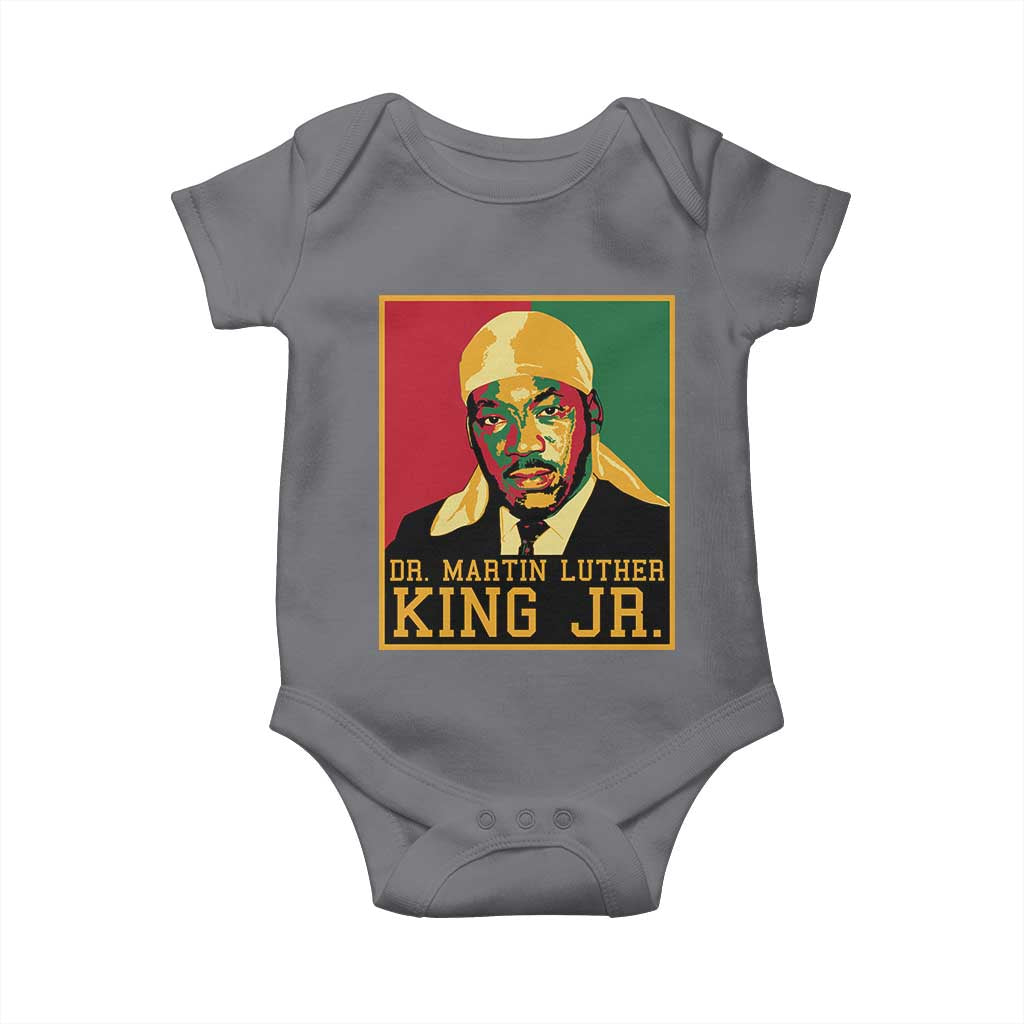 Martin Luther King Baby Onesie Retro MLK Day TS10 Charcoal Print Your Wear