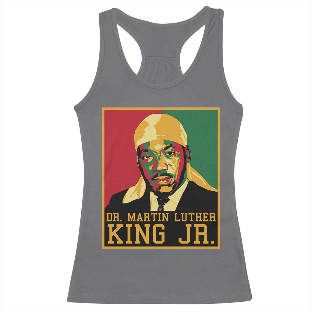 Martin Luther King Racerback Tank Top Retro MLK Day TS10 Charcoal Print Your Wear