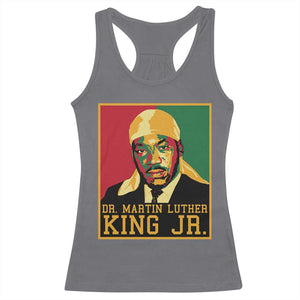 Martin Luther King Racerback Tank Top Retro MLK Day TS10 Charcoal Print Your Wear